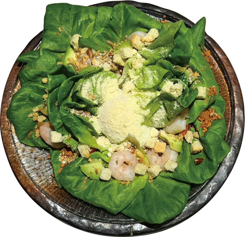 エビとアボカドのシーザーサラダ